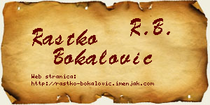 Rastko Bokalović vizit kartica